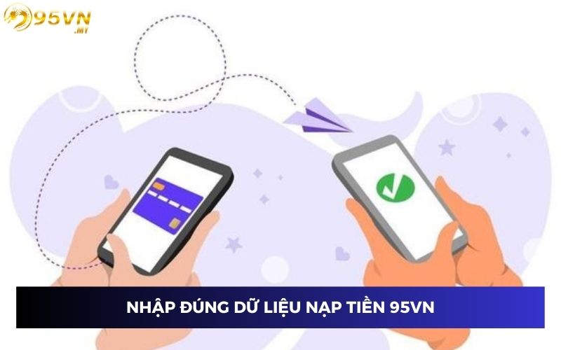 Nhập đúng dữ liệu nạp tiền 95VN